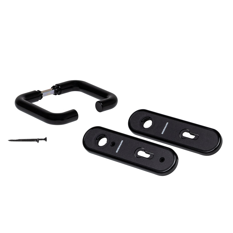 HÖRMANN D-110 Drückergarnitur Kurzschild schwarz für BB/PZ, PPN
