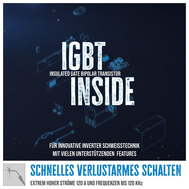 Güde SG 121 A-SYN Fülldraht-Inverterschweißgerät für Fülldrähte bis 0,9 mm