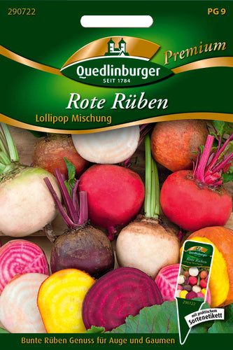 QUEDLINBURGER Saatgut Rote Rüben Lollipop Mischung (Beetrübe)