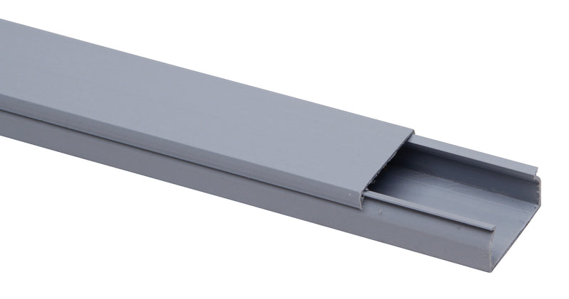 KOPP Heinrich Kabelkanal 30x15 Silber, 2 m mit Bodenlochung