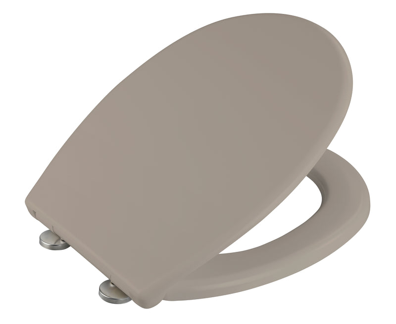 WENKO Vorno Neo WC-Sitz taupe aus Duroplast, 370 x 460 mm