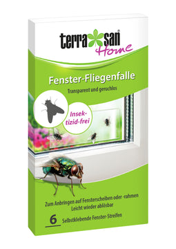Terrasan Home Fenster-Fliegenfalle als Klebefalle, 6 Stück