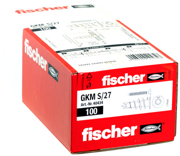 fischer GKM 27 Gipskartondübel Metall mit Spanplattenschrauben Senkkopf