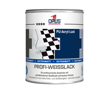 OPUS1 Profi Weisslack extramatt weiß, wasserverdünnbar