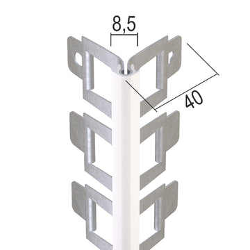 PROTEKTORWERK Kantenprofil 1041 für Nassputz 12 mm, verzinkt/weiß (2,5 m)