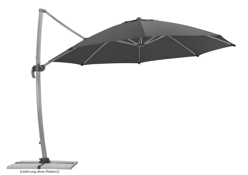 Schneider Schirme Rhodos Rondo Ampelschirm anthrazit/silbergrau, rund 350x280