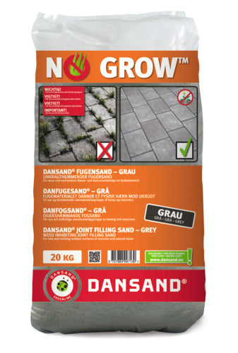 Dansand Fugensand grau 0–1,5 mm im 20-kg Sack, Fugenbreite 1–5 mm