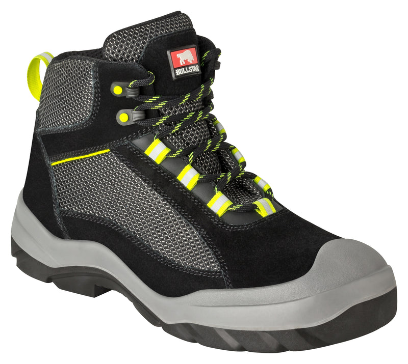 Bullstar DYNAMIX Sicherheitsstiefel S1P grau, Schnürstiefel Unisex, Gr. 47