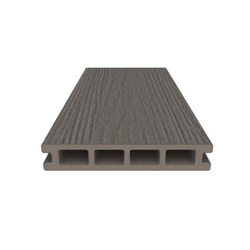 NewTechWood Netherlands WPC-Hohlkammerdiele S Gray (25 x 140 x 4000 mm) Co-Ex, beidseitig nutzbar