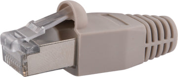 SCHWAIGER Netzwerkstecker CAT6 grau/silber mit Kabelführung 10 Stück