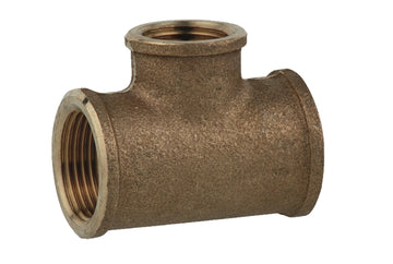 Schütte RG Reduzier-T-Stück 1"IG x 3/4"IG x 1"IG, blank aus Rotguss