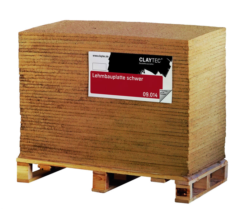 Claytec Lehmbauplatte schwer, 1250x625x16 mm, für Wand