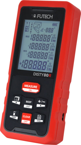 FUTECH Laser-Entfernungsmesser Disty80R rot, 80 m, 2 mm