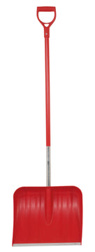 WOLF-Garten Schneeschaufel aus Kunststoff, rot, 42 cm mit Stiel 140 cm