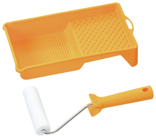 Color-Expert Lackier-Rollerset 11 cm, 1K-Griff mit Wanne aus Kunststoff