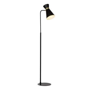 Brilliant Stehleuchte Goldy 1-flg., E14, schwarz matt/gold, innen