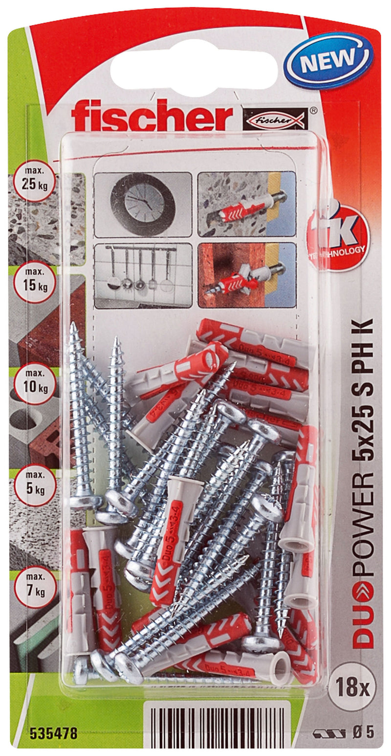 fischer DuoPower Universaldübel Mauerwerksdübel Nylon