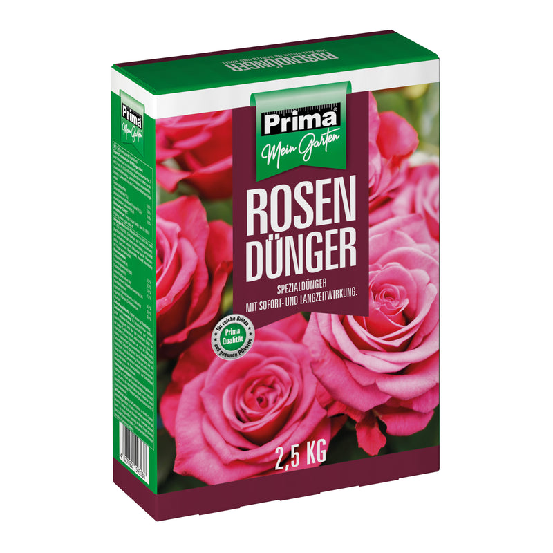 PRIMA Rosendünger NPK 6+6+8 (+2) für außen, Faltschachtel