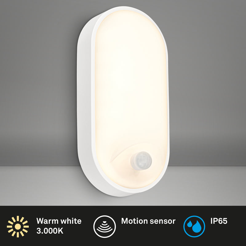 Briloner Sicherheits-Wandleuchte IR-Sensor weiß 12 W inkl. LED-Platine