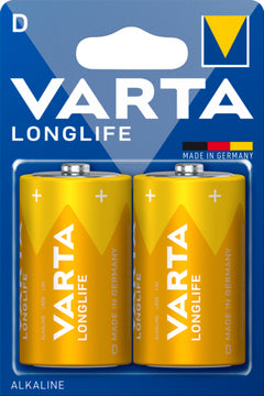 VARTA Longlife Batterie D, 2er im Blister