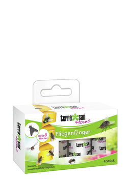 Terrasan Home Fliegenfänger Klebefalle, 4 Stück (Klebestreifen)