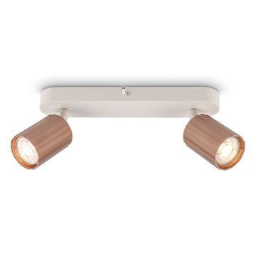 BRILONER Leuchten Spot Riffle LED coffee, 2-flg., GU10, IP20
