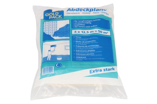 EMIL DEISS GOLDPACK Abdeckplane transparent, LDPE 4 x 12,5 m (5 Stück)