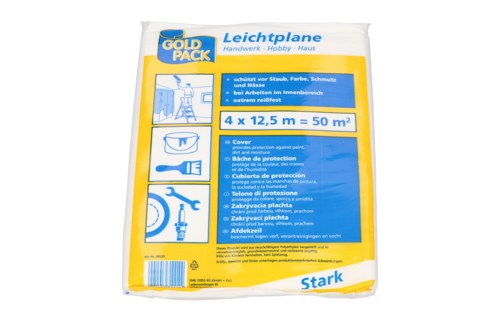 DEISS Leichtplane HDPE Goldpack transluzent, 4 x 12,5 m für Innen & Außen