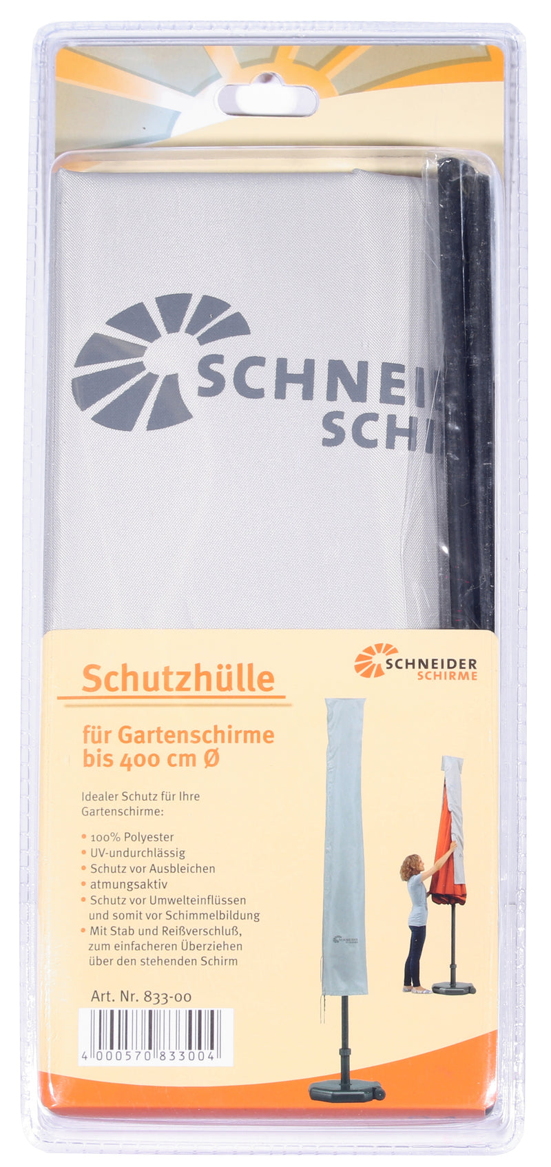 Schneider Schirme Schutzhülle für Marktschirme, grau