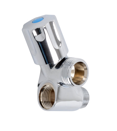Schütte GA-Ventil 1/2"AG x 3/4"AG mit RV, verchromt