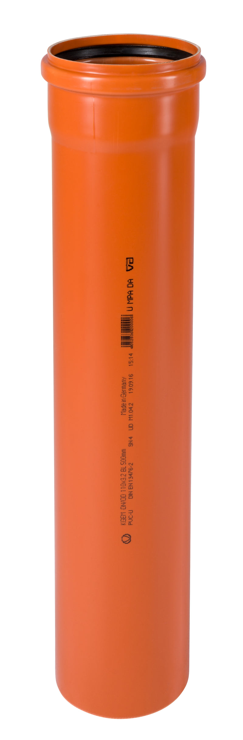 Ostendorf Kunststoffe KGEM Abwasserrohr mit Muffe DN 110, orangebraun