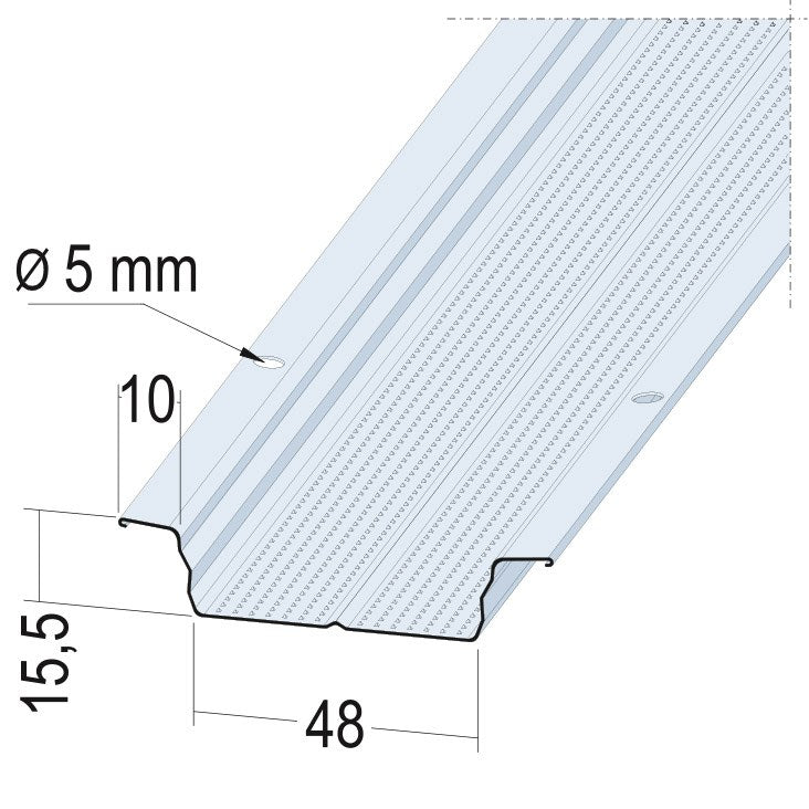 PROTEKTORWERK Hut-Deckenprofil 5114 verzinkt 4.000 mm, Stärke 0,60 mm