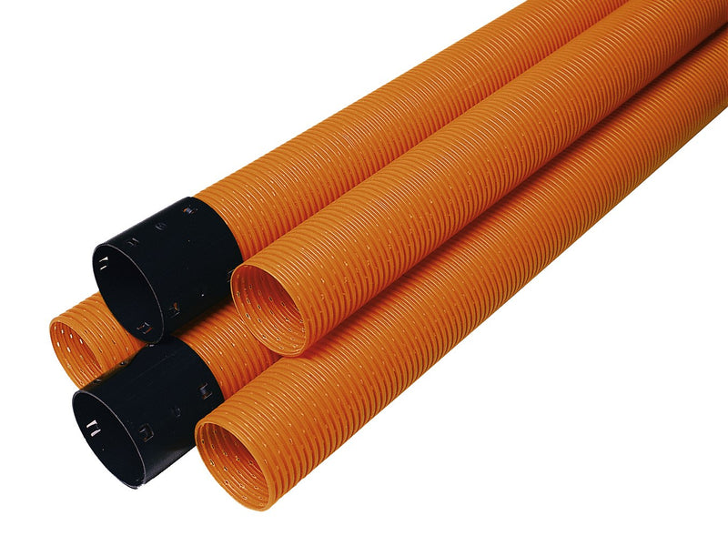 Fränkische opti-drän gelochtes Drainrohr DN 200, orange, 2,5 m