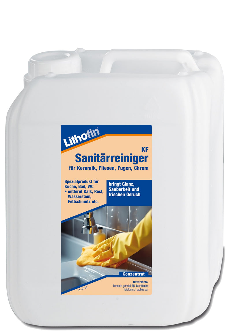 Lithofin KF Sanitärreiniger 5 l Konzentrat für Bad, Dusche, Chrom