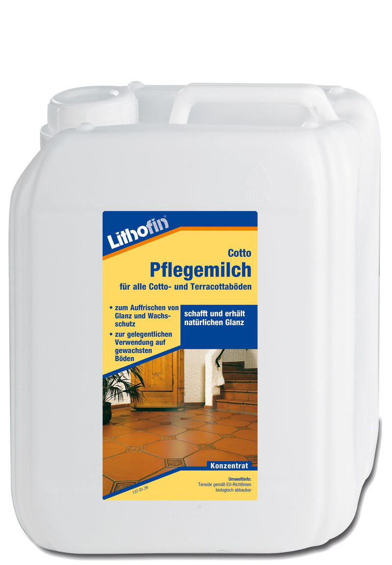 Lithofin COTTO Pflegemilch 5 l zur Glanzauffrischung gewachster Cotto-Beläge