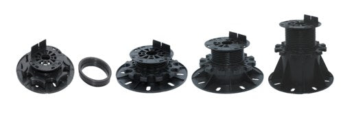 ferax PORTO-Träger PLUS Stellfuß schwarz, einteilig 60–115 mm