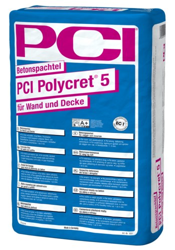 PCI Polycret 5 Betonspachtel, grau, für Wand und Decke, 25-kg-Gebinde