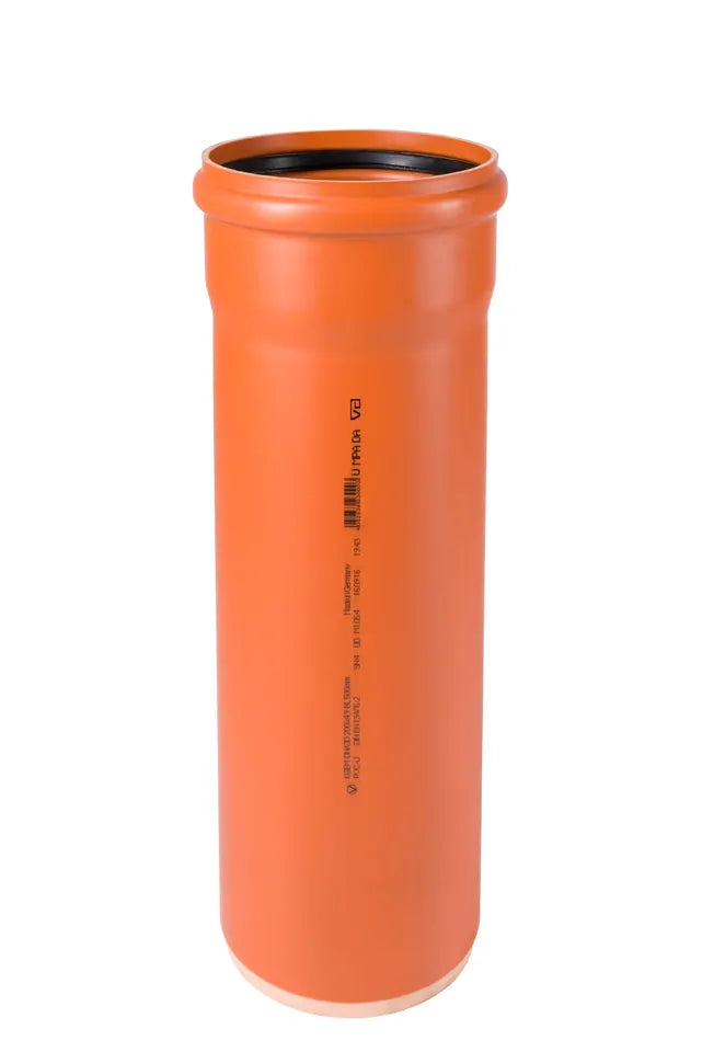 Ostendorf Kunststoffe KGEM Rohr mit Muffe DN 200, orangebraun