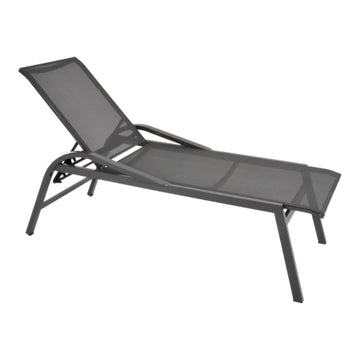 Lesli Living Mojito Negro Relaxliege in matt-anthrazit/schwarz-grau