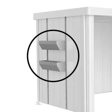 Biohort FloraBoard zu Seitendach Neo Silber-metallic
