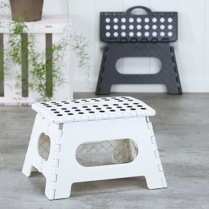 Haushalt International Klapphocker aus Kunststoff, farbig sortiert