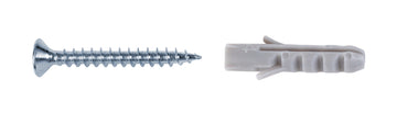 GAH Alberts Schrauben- und Dübelset verzinkt 3,0 x 25 mm (je 10 Stück)