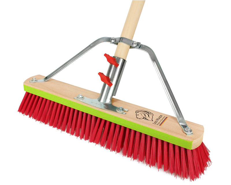 LEO MAIER Saalbesen Bulldozer 45 cm mit Elaston-Borsten und Holzstiel, innen