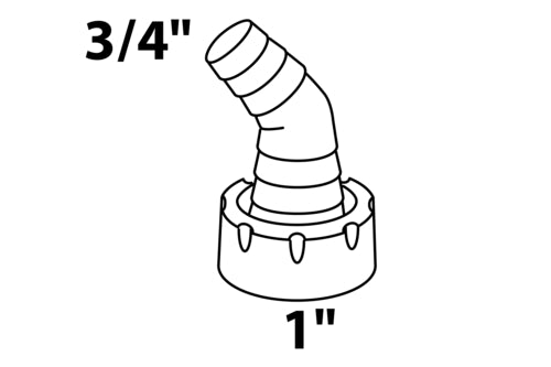 Schütte Geräteanschluss KST, 1"IG 3/4"T, weiß