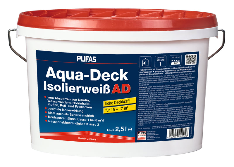 Pufas Aqua-Deck Isolierweiß Isolierfarbe