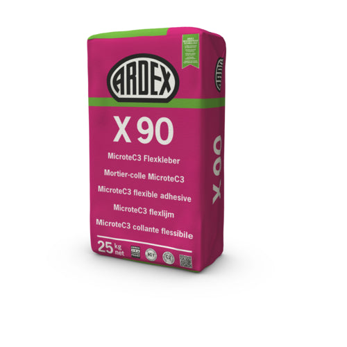 ARDEX X 90 Outdoor Flexkleber, MICROTEC, 25 kg Zement-Kleber grau