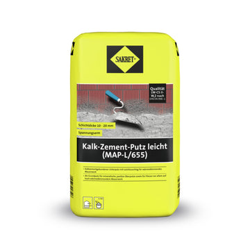 SAKRET MAP-L/655 Kalk-Zement-Leichtputz, 25 kg Sackware