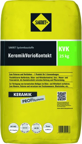SAKRET KeramikVarioKontakt KVK, trassvergüteter Spezialmörtel, 25 kg