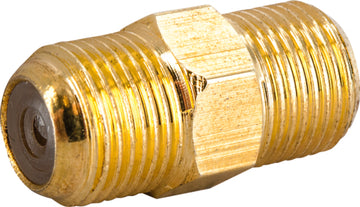 SCHWAIGER F-Doppelkupplung vergoldet für SAT-Kabel, gold