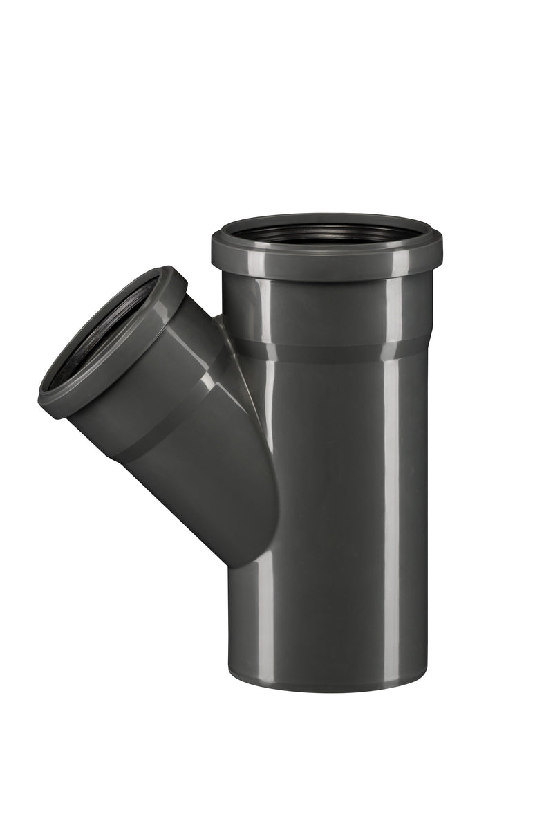 Ostendorf Kunststoffe HTsafeEA Abzweig 45° DN/OD 110/90 grau (PP)
